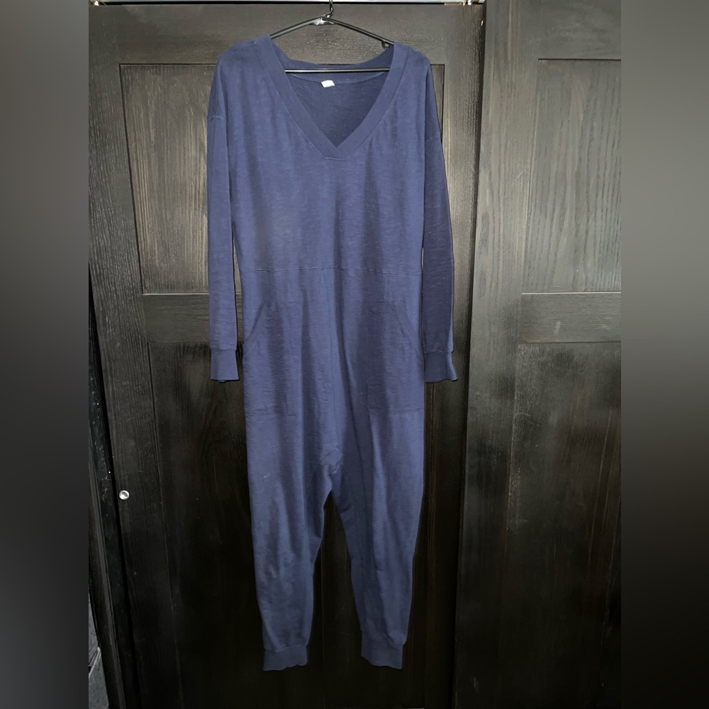 Navy long sleeve comfy jumpsuit
